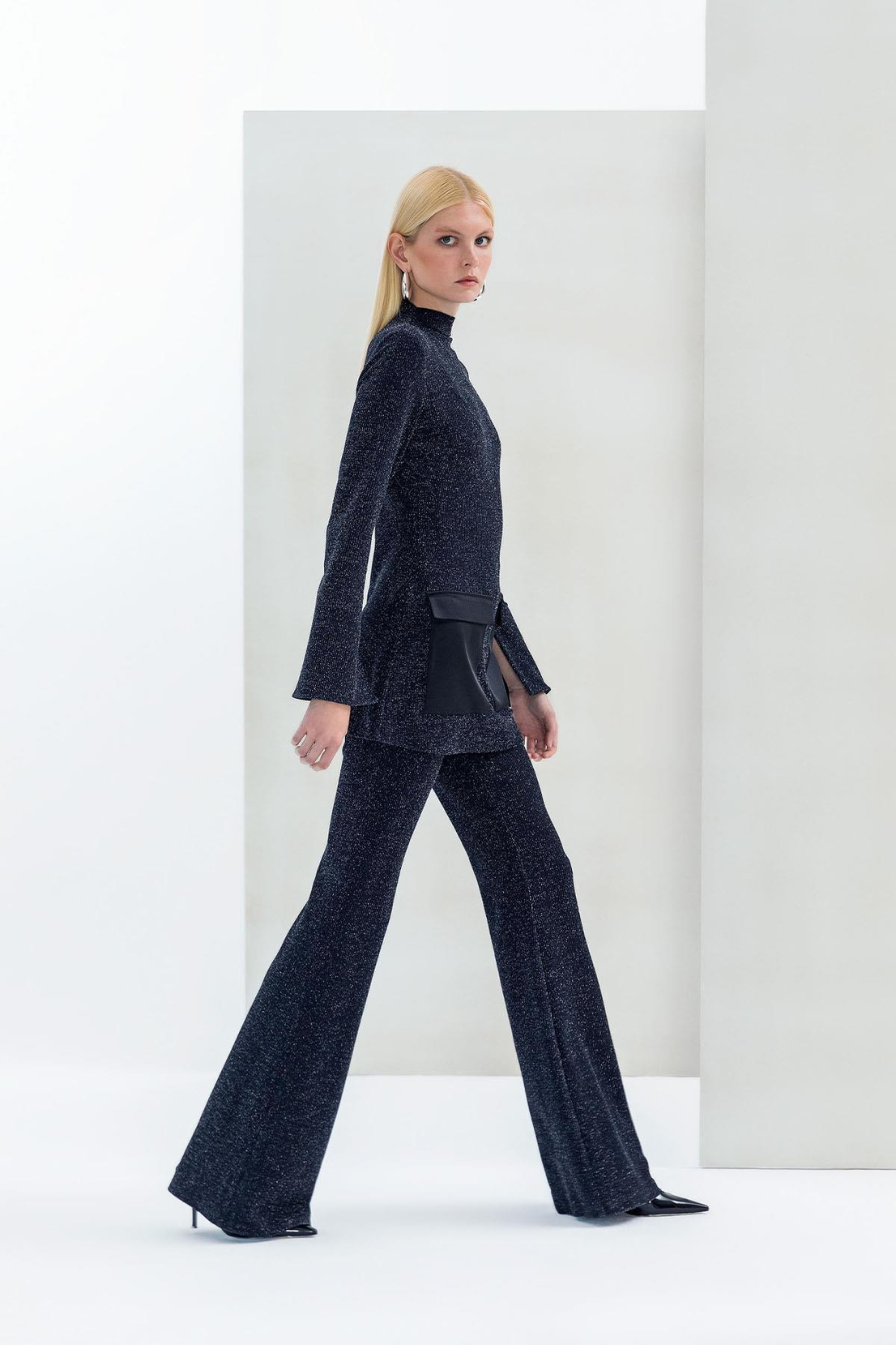 NEFELİ Simli İspanyol Pantolon