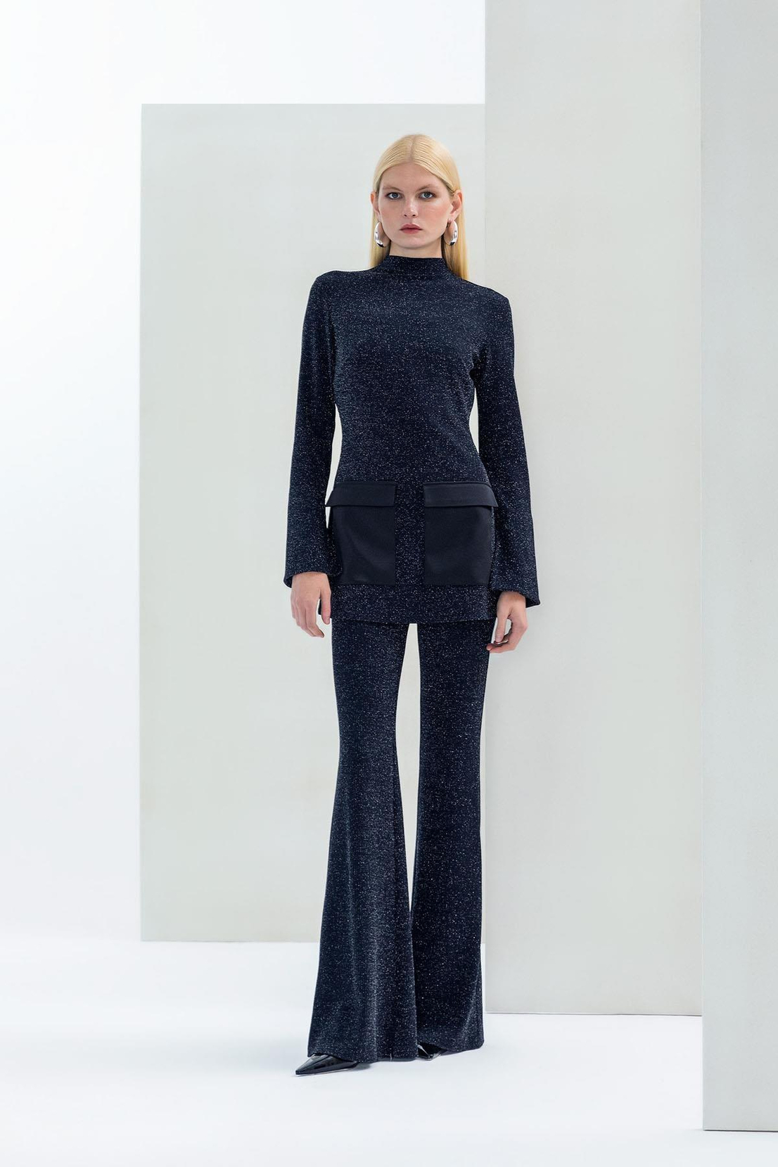 NEFELİ Simli İspanyol Pantolon