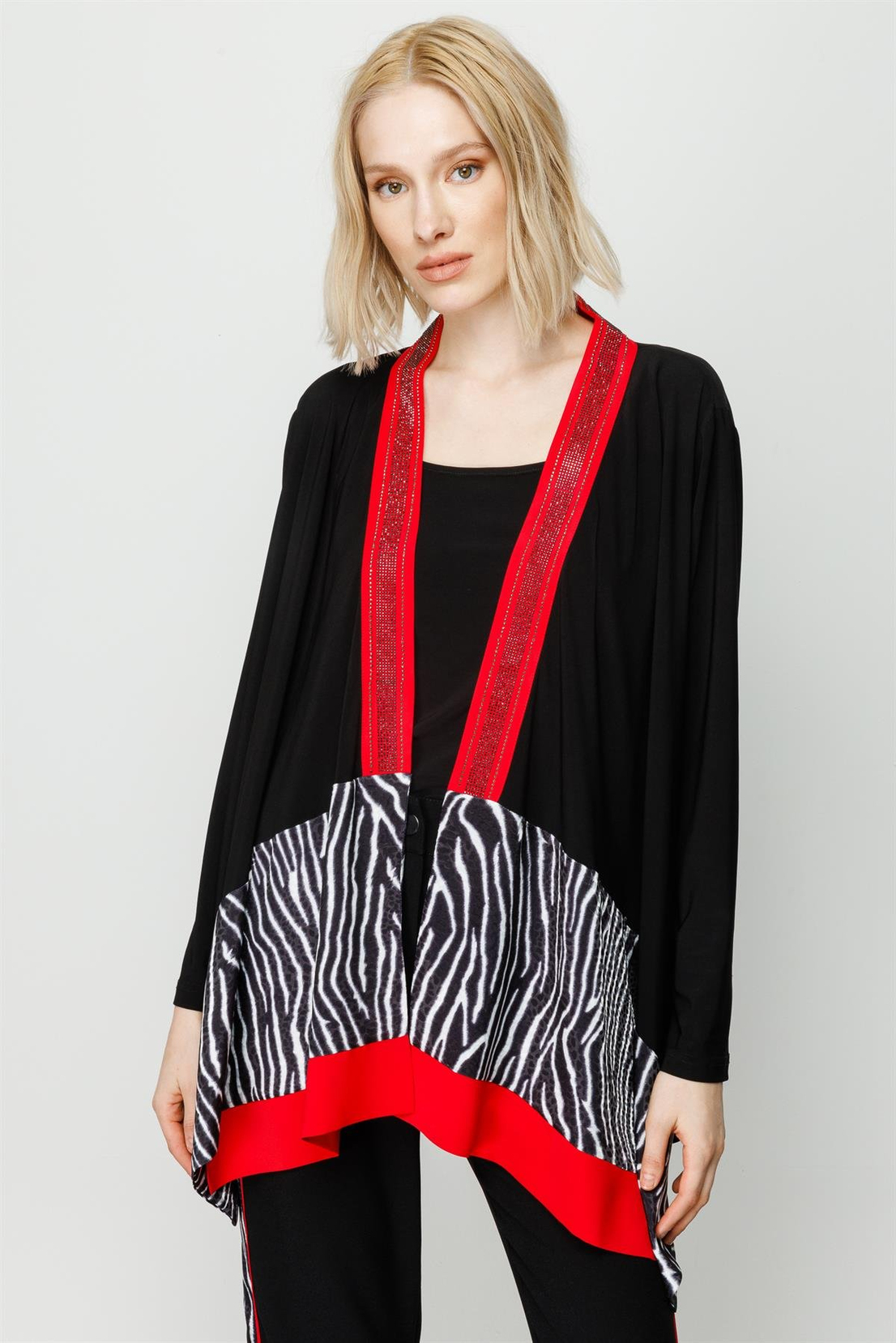 Nefeli Zebra Desen Tunik-Pantolon Takım