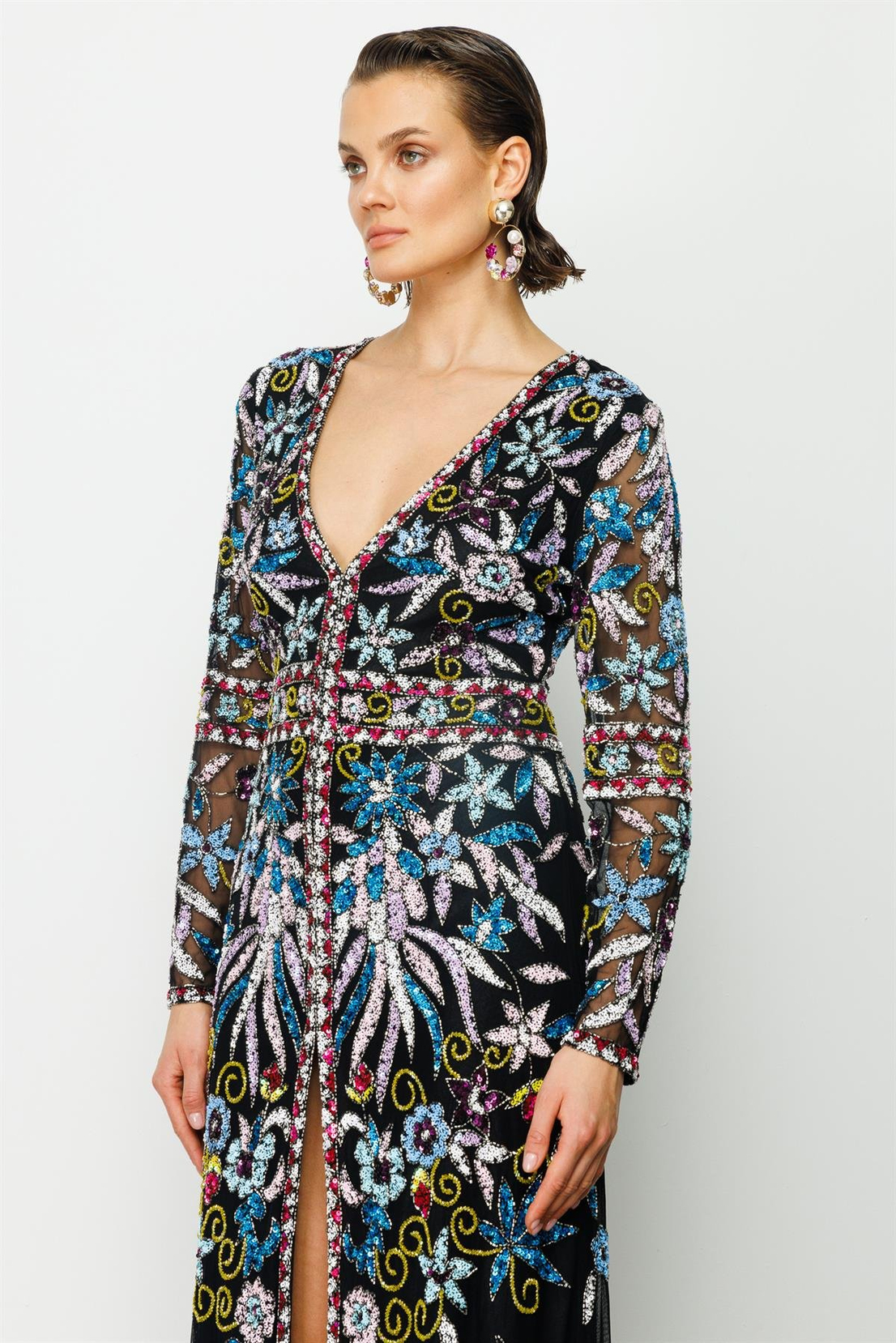 Özel İşlemeli Etnik Desen Kaftan