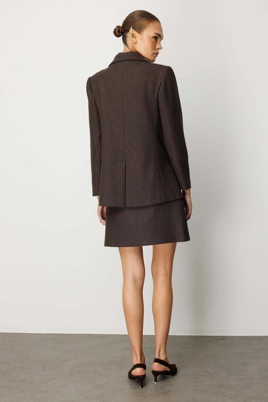 Tek Düğme Blazer Ceket KAHVE