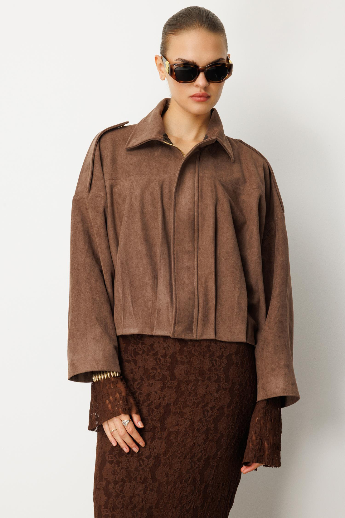 Yarasa Kol Bomber Ceket VİZON