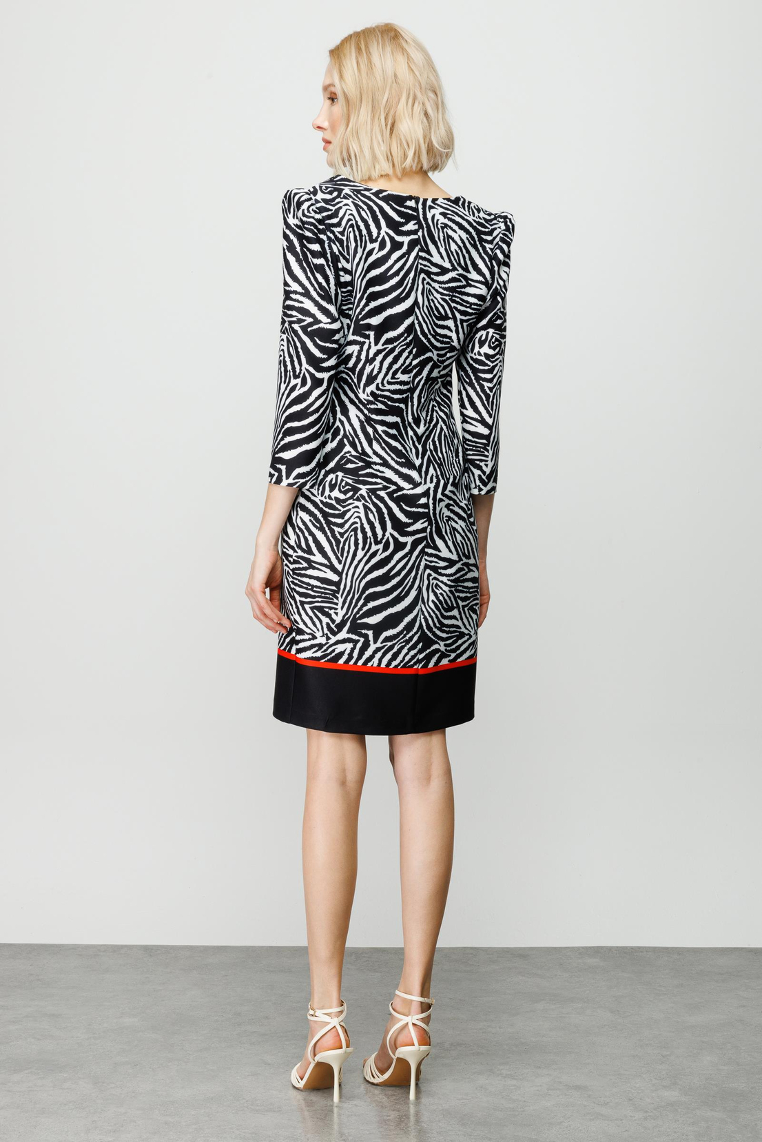 Zebra Desen Elbise SİYAH