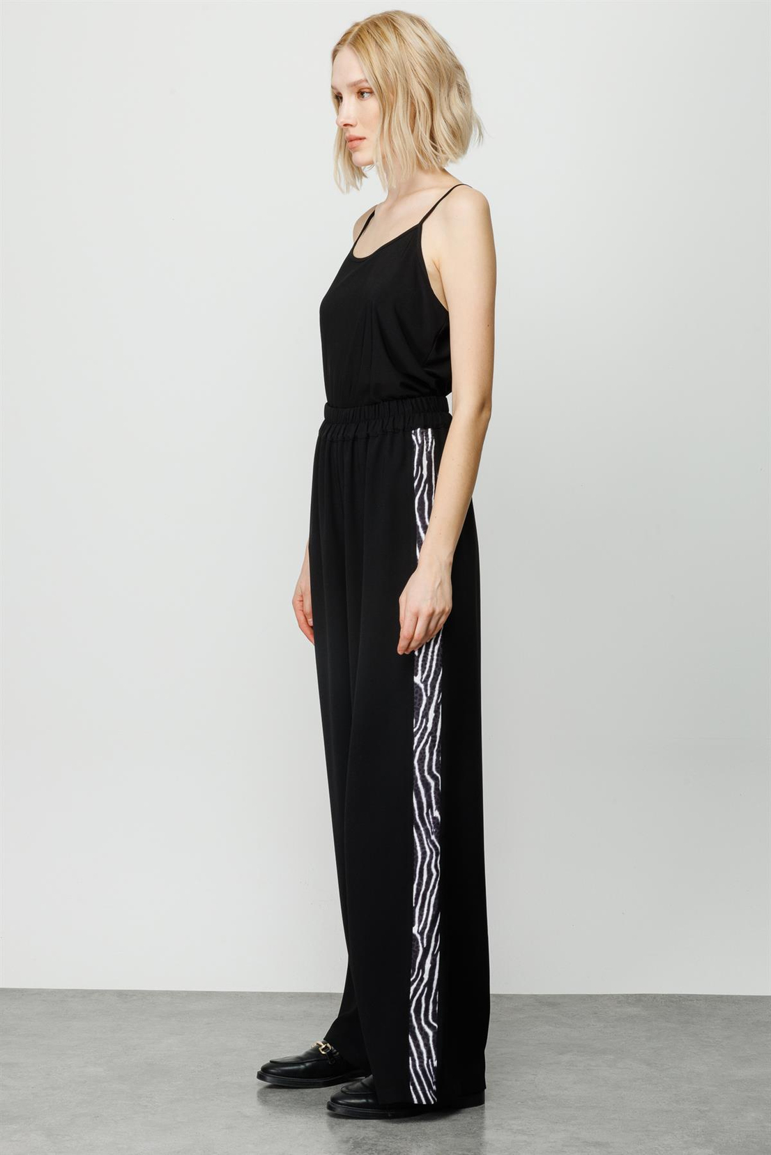 Zebra Desen Şeritli Pantolon