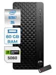 HPMasaüstü BilgisayarHp Elitedesk 8 G1I Ultra7 265 DDR5 80GB 4TB SSD 8GB/RTX5060 Wi-Fi 7 BE200 (2x2) + Bt 5.4 500W Windows 11 Pro Iş Istasyonu CS7A7ETP28