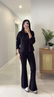 Alina Siyah Çıtçıt Detaylı Kapüşonlu Sweat Pantolon Takım