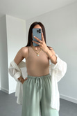 ZR Açık Kahve Bodysuit