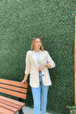 Ekru Blazer Ceket