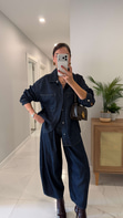 CS Deja Dark Blue Denim Gömlek Pantolon Takım