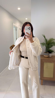 Dellas Ekru Peluş Ceket