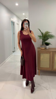 Derta Bordo Bluz Elbise Takım