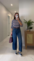 Desri Koyu Mavi Barrel Jean