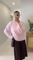 Dilvin Candy Pembe Bisiklet Yaka Yumuşak Dokulu Triko