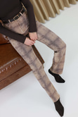 Dilvin Dersa Camel Desenli Mom Jean