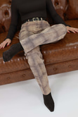 Dilvin Dersa Camel Desenli Mom Jean