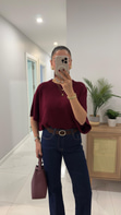 Dilvin Felsa Bordo Yarasa Kol Triko