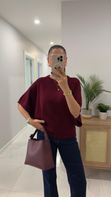 Dilvin Felsa Bordo Yarasa Kol Triko