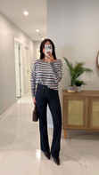 Dilvin Gosse Lacivert Düşük Bel Bootcut Jean