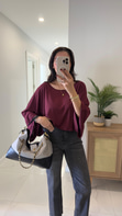 Dilvin Juska Bordo Pelerin Bluz