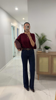 Dilvin Nuca Lacivert Kemerli Straıght Jean