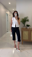 Dlvin Mella Lacivert Denim Kapri Pantolon