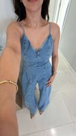 Dlvin Niodes Mavi Askılı Denim Tulum