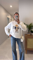 Dolted Ekru Teddy Baskılı Sweat