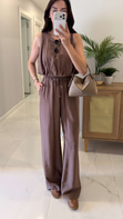 Edisa Kahve Bluz Pantolon Takım