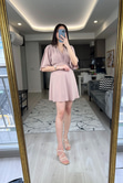 Gül Kurusu Astarlı Elbise