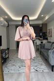 Gül Kurusu Astarlı Elbise