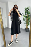 Lily Siyah Modal Basic Elbise