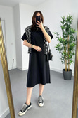 Lily Siyah Modal Basic Elbise