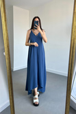 Mita İndigo Ayarlanabilir Askılı Aerobin Elbise
