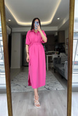 Pembe Beli Kuşaklı Elbise