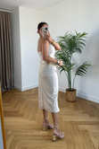 Vesta Taş Drape Detaylı Elbise