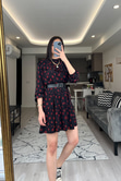 ZR Kırmızı/Siyah Elbise