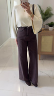 Evelora Kahve Wıde Leg Jean