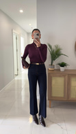 Fiorina Dark Blue Flare Jean