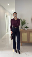Fiorina Dark Blue Flare Jean