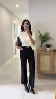 Fiorina Siyah Flare Jean