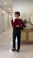 First Siyah Beli Lastikli Havuç Pantolon