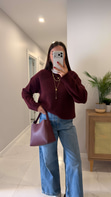 Folisse Bordo Basic Yün Kazak
