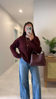 Folisse Bordo Basic Yün Kazak