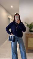 Folisse Lacivert Basic Triko