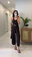 Fordy Kahve Gabardin Kemerli Pantolon