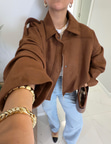 Gosla Taba Süet Bomber Ceket