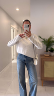 Hisna Gri Uzun Kollu Basic Sweat