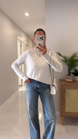 Hisna Gri Uzun Kollu Basic Sweat