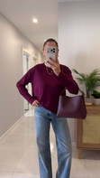 Hisna Mürdüm Uzun Kollu Basic Sweat
