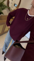 Hisna Mürdüm Uzun Kollu Basic Sweat